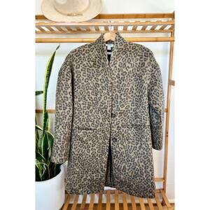 Old Navy Lightweight Cheetah Brushed Long Cardigan Coat